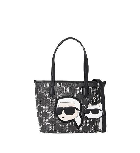 KARL LAGERFELD K/IKONIK MONOGRAM SMALL TOTE BAG BLACK. 100% оригинал