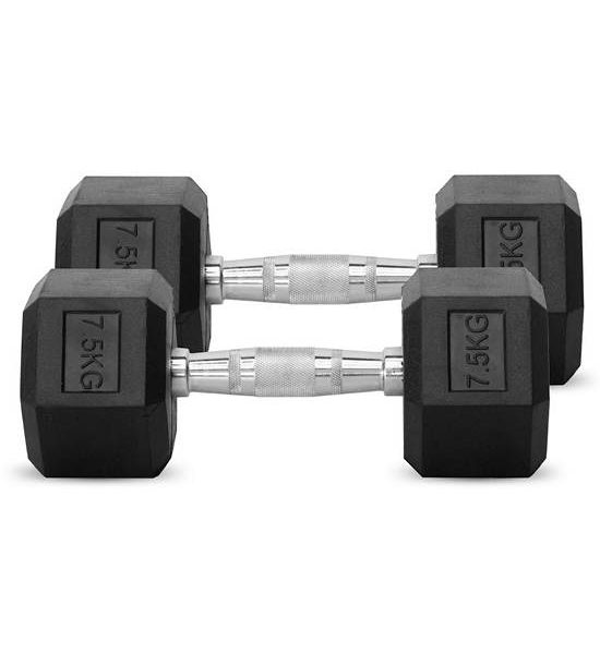 IRONTEC Dumbbell HEX 7.5KG x2 (black). 100% оригинал