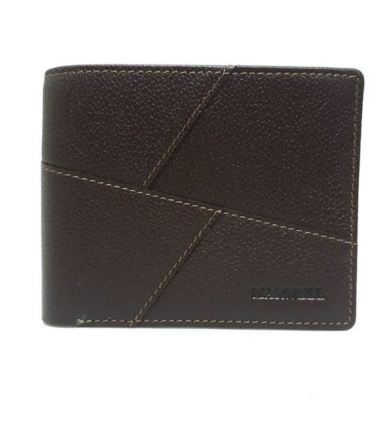 MARWELL Men's Leather Bifold Wallet with Zip Pocket inside in Brown Color. 100% оригинал