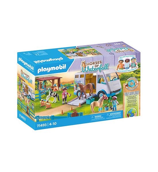 PLAYMOBIL HORSES OF WATERFALL MOBILE HORSE RIDING SCHOOL. 100% оригинал