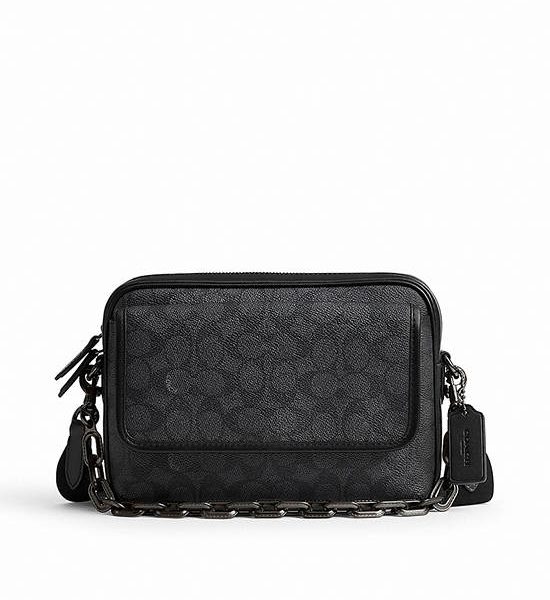 COACH Charter Flap Crossbody 24 In Signature Canvas Grey. 100% оригинал