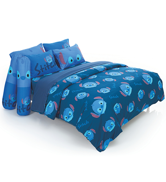 FOUNTAIN FITTED SHEET SET WITH COMFORTER 6 FT 6 PCS (KING SIZE) FOUNTAIN Stitch FTC144 Blue. 100% оригинал