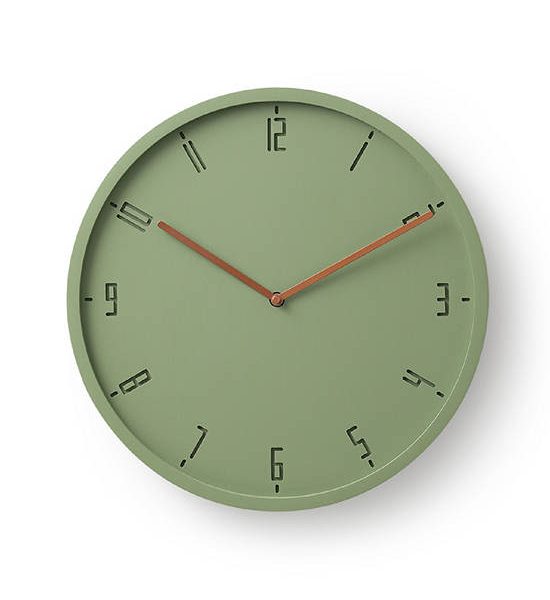 Pana Objects Timy - C Wall Clock, Beech Wood, 38 cm, Green. 100% оригинал