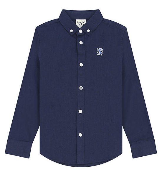 GIORDANO Boy's Oxford Embroidery Shirt Navy. 100% оригинал