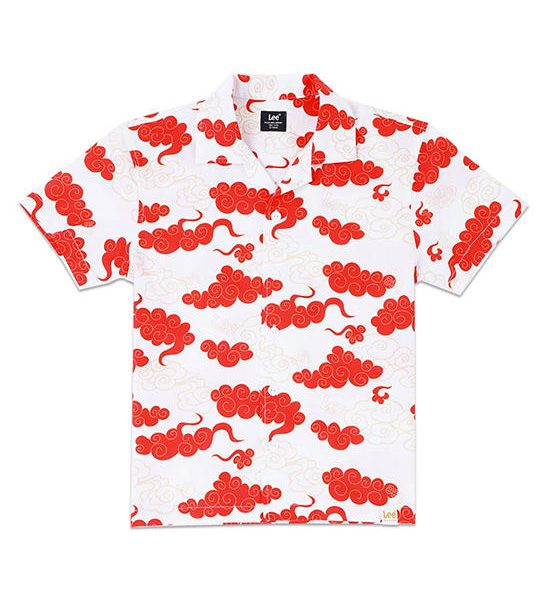 LEE KIDS Boy's Shirt Short Sleeve Chinese New Year 2025 Collection Regular Fit White. 100% оригинал