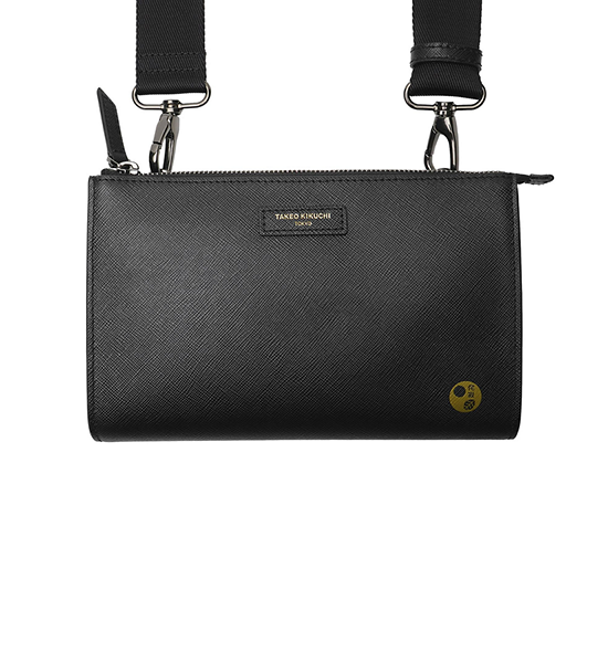 TAKEO KIKUCHI MEN BLACK  NEW WABI SABI CLUTCH BAG. 100% оригинал