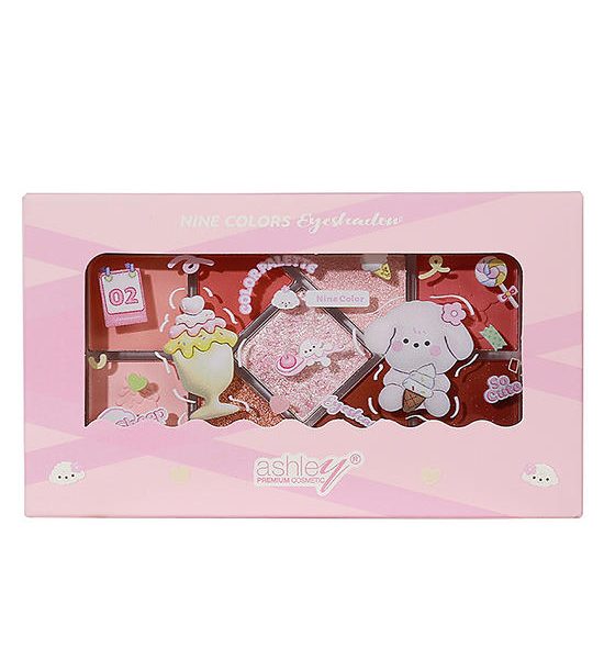 ASHLEY Ashley 9 Colors Eyeshadow 8.4g #02. 100% оригинал
