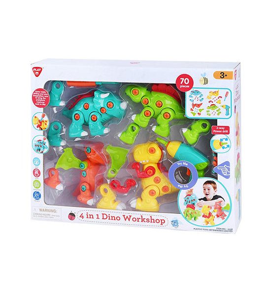 PLAYGO 4 IN 1 DINO WORKSHOP. 100% оригинал