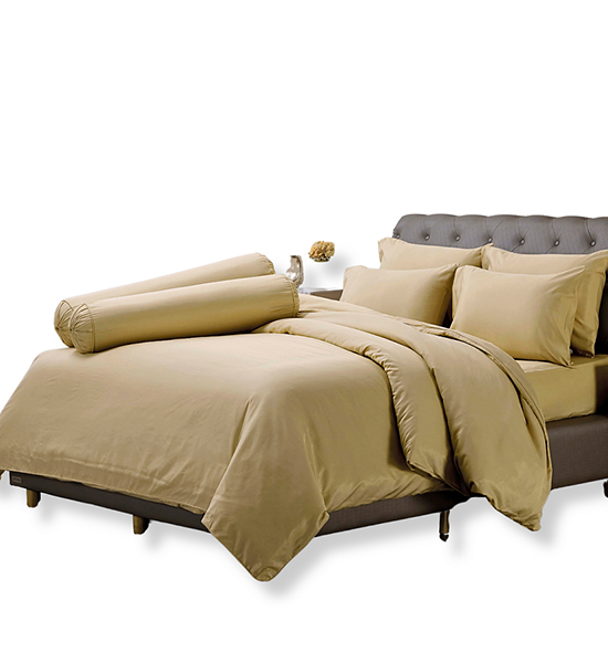 JESSICA BEDDING FITTED SHEET SET WITH COMFORTER 6 FT 6 PCS (King Size) TENCEL 500 THREAD COUNTS TP004 Smoky Mustard. 100% оригинал