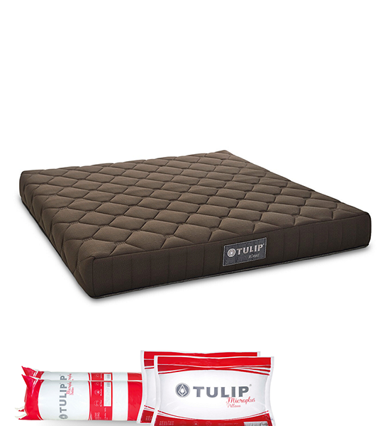 TULIP Compressed Latex + Brown Knitting Fabric Mattress Model ROME size 6 Feet. 100% оригинал