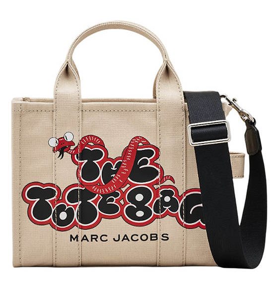 MARC JACOBS THE LUNAR NEW YEAR CANVAS MEDIUM TOTE BAG BEIGE MULTI. 100% оригинал