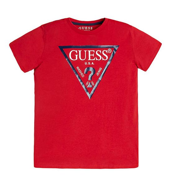 GUESS Kids Boys Triangle logo T-shirt 7-14 yrs - Red. 100% оригинал