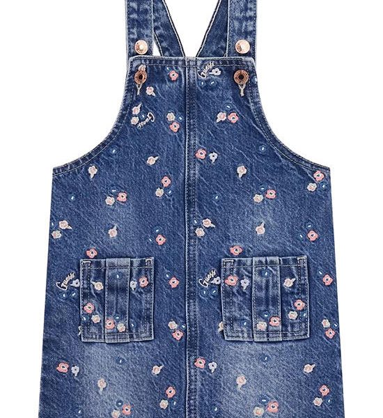 GUESS Kids Girl Floral emboridery denim dress 3-6 yrs - Blue. 100% оригинал