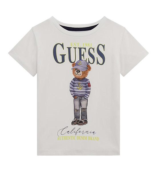 GUESS Kids Boys Front print T-shirt 3-6 yrs - White. 100% оригинал