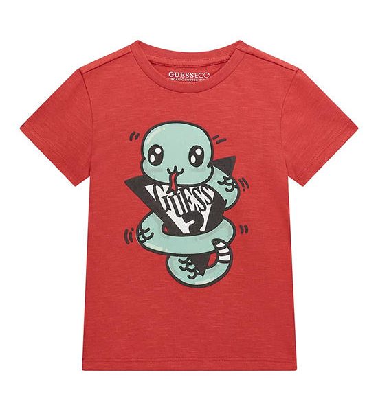 GUESS Kids Boys Front print T-shirt 3-6 yrs - Red. 100% оригинал