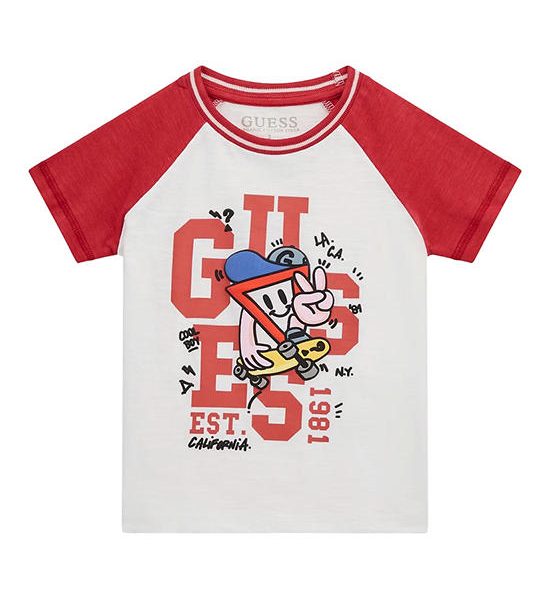 GUESS Kids Boys Logo Printed T-shirt 3-6 yrs - White. 100% оригинал