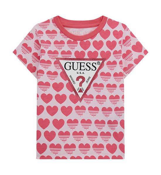 GUESS Kids Girl All over print T-shirt 3-6 yrs - Pink. 100% оригинал