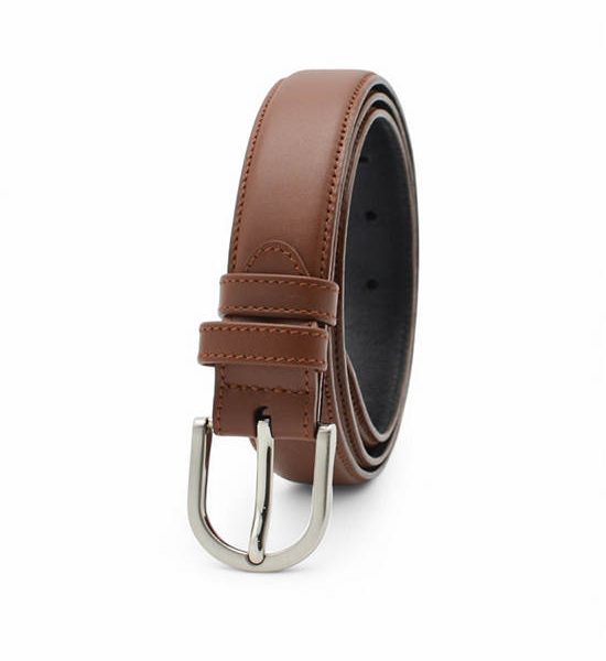 la franche Men Belt Nappa Pattern Genuine Cow Leather Belt Brown. 100% оригинал