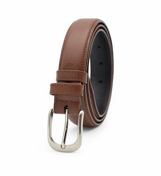 la franche Men Belt Nappa Pattern Genuine Cow Leather Belt Brown. 100% оригинал