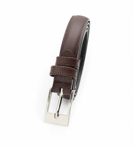 la franche Women Belt Nappa Pattern Genuine Cow Leather Belt Chocolate. 100% оригинал