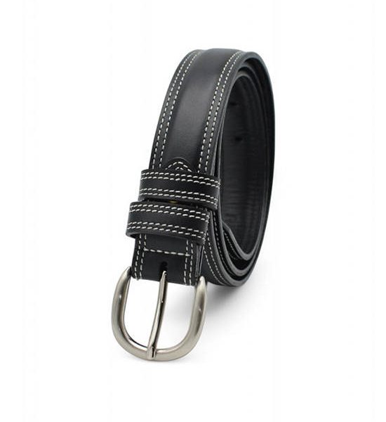 la franche Unisex Belt Nappa Pattern Genuine Cow Leather Belt Black. 100% оригинал