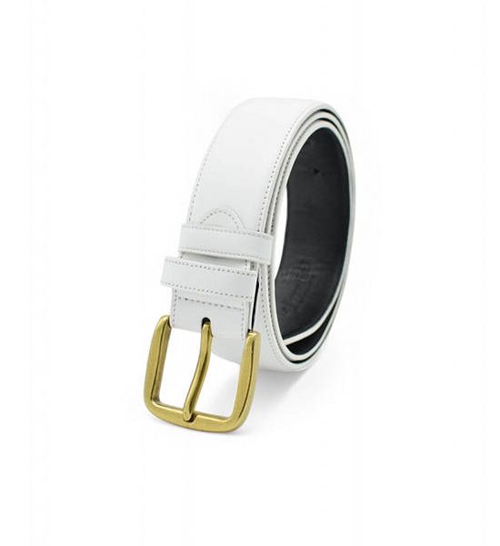 la franche Unisex Belt Nappa Pattern Genuine Cow Leather Belt White. 100% оригинал