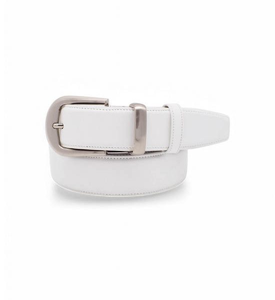 la franche Unisex Belt Nappa Pattern Genuine Cow Leather Belt White. 100% оригинал
