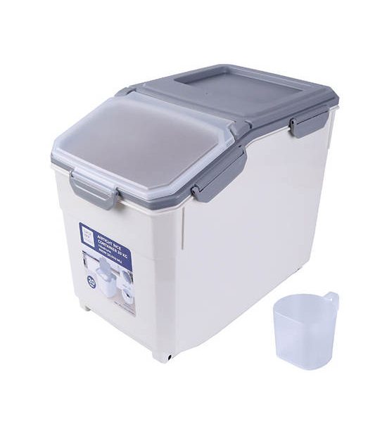 SUPER LOCK Super Lock rice box, rice bin 20 Kg, model 6050, rice storage bin, dry food, has wheels, easy to move, free measuring cup.. 100% оригинал
