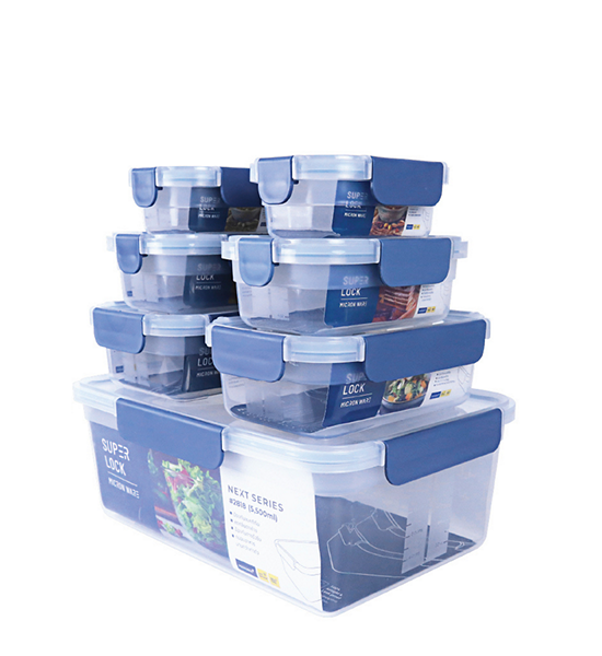 SUPER LOCK SUPER LOCK Great value food box Blue Model 2813, 2815, 2818 Pack 7 Pcs. 100% оригинал