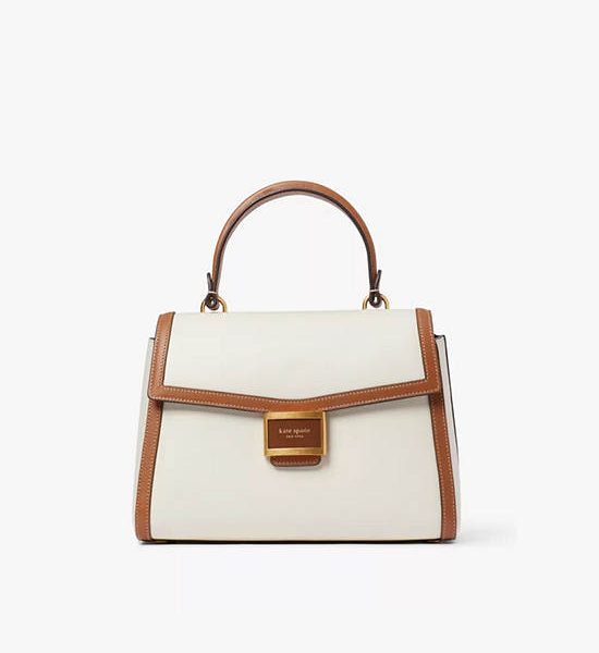 KATE SPADE NEW YORK Katy Colorblocked Medium Top-Handle Bag White. 100% оригинал