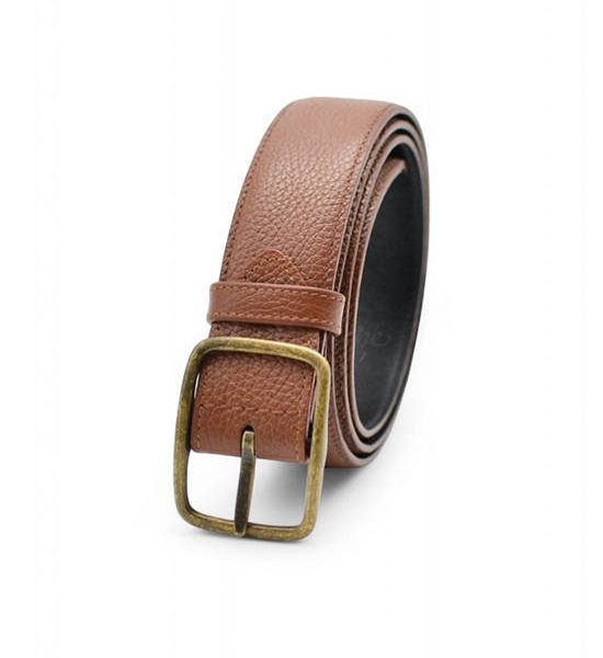 la franche Men Belt Pebble Pattern Genuine Cow Leather Belt Brown. 100% оригинал