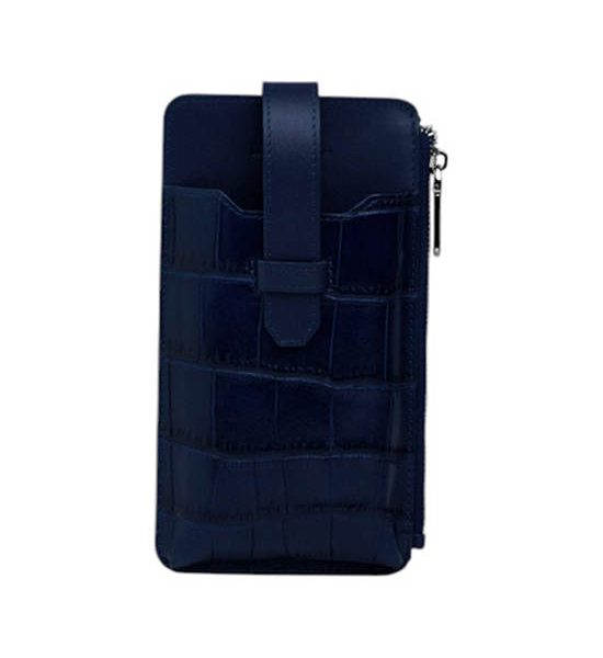 BANGKOK BOOTERY Claudia  Shinny Crocodile Belly  Color Navy Blue. 100% оригинал