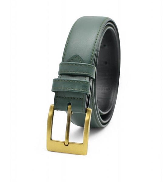 la franche Unisex Belt Nappa Pattern Genuine Cow Leather Belt Deep Teal Green. 100% оригинал