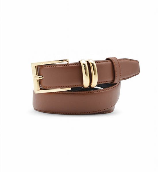 la franche Unisex Belt Nappa Pattern Genuine Cow Leather Belt Brown. 100% оригинал
