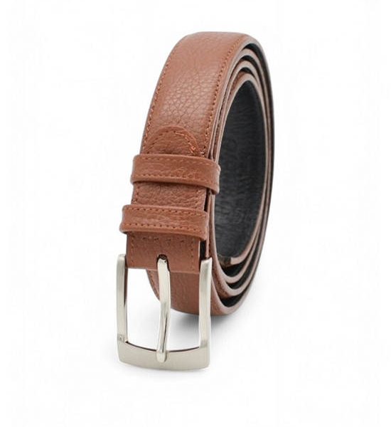 la franche Unisex Belt Pebble Pattern Genuine Cow Leather Belt Brown. 100% оригинал