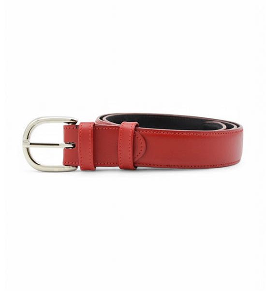 la franche Unisex Belt Nappa Pattern Genuine Cow Leather Belt Chili Red. 100% оригинал