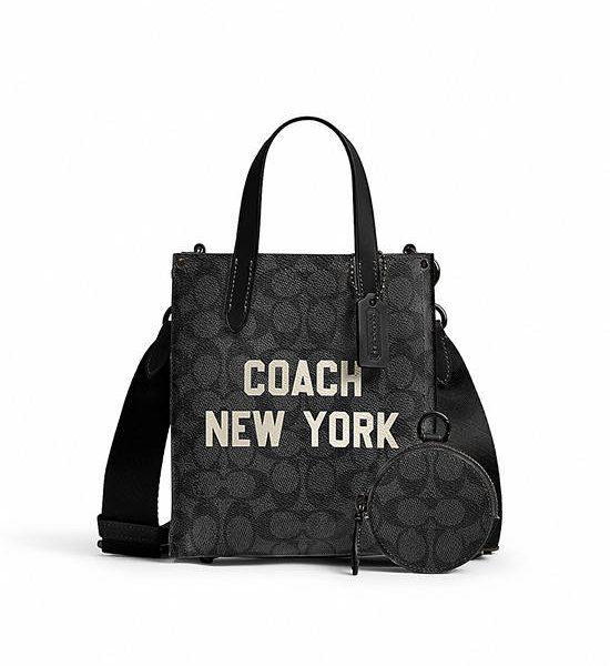 COACH Relay Tote Bag 17 In Signature Canvas With Coach Graphic Grey. 100% оригинал
