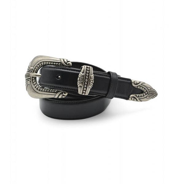 la franche Unisex Belt Nappa Pattern Genuine Cow Leather Belt Black. 100% оригинал