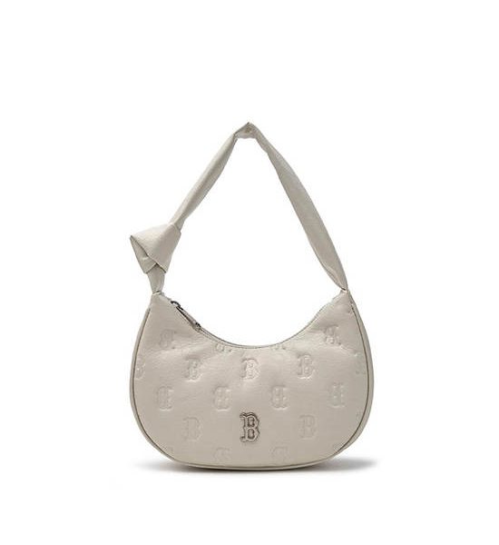 MLB Unisex Classic Cracked Embo Monogram Hobo Bag 3ABKB035N 3ABQMV15N 43WHS Off White. 100% оригинал