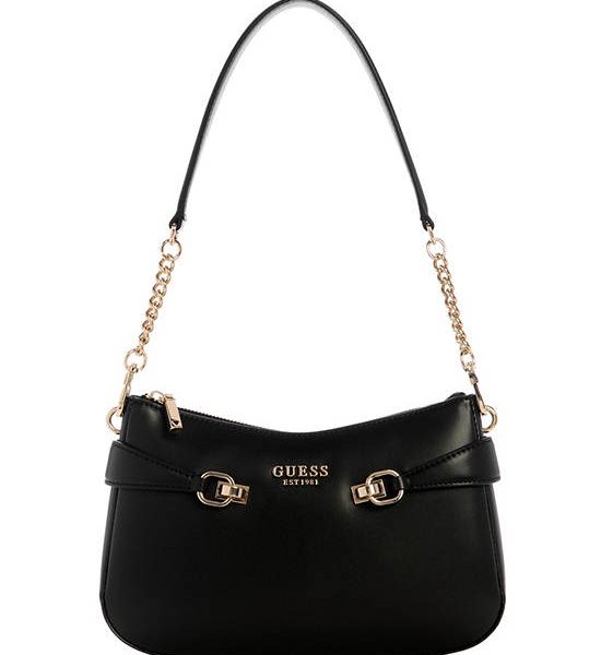 GUESS WOMEN BAG LORELEI TOP ZIP SHOULDER BAG Model VG963918 - BLACK. 100% оригинал