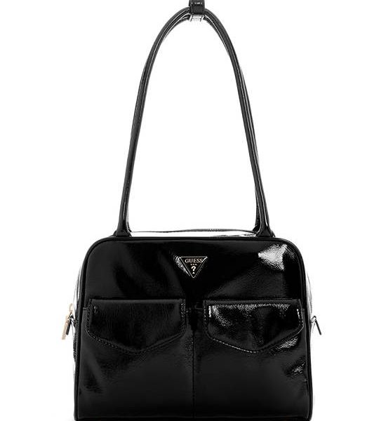 GUESS WOMEN BAG WALDENA SHOULDER SATCHEL Model TG964609 - BLACK. 100% оригинал