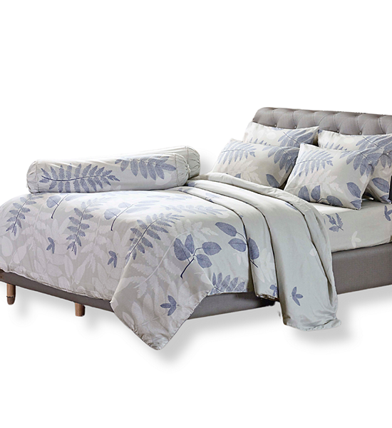 JESSICA BEDDING FITTED SHEET SET WITH COMFORTER 5 FT 6 PCS (Queen Size) TENCEL 500 THREAD COUNTS T860. 100% оригинал