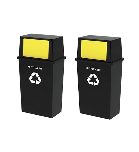 DKW Spring lid bin 40L.(general waste) Yellow  (2 piece set). 100% оригинал
