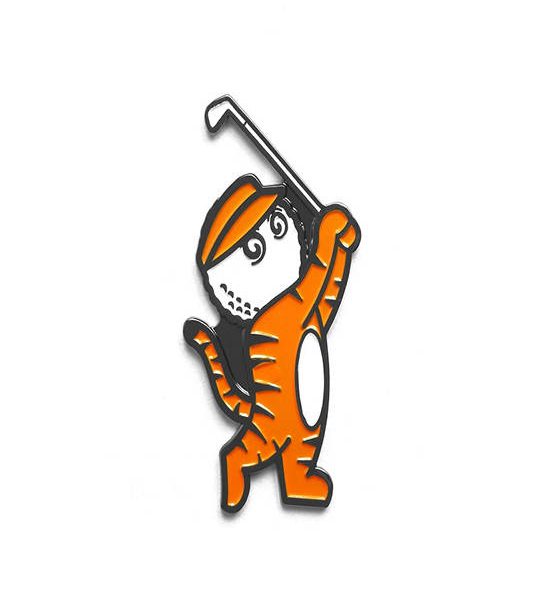 MALBON GOLF TIGER BALL MARKER IN ORANGE. 100% оригинал