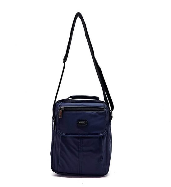 MARWELL Men Fabric PU Messenger Crossbody Bag in Dark Navy Color (MW490170). 100% оригинал