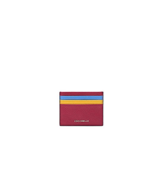 COCCINELLE WOMEN DOCUMENT HOLDER METALLIC SANGRIA/AZUL/SOLEADO. 100% оригинал