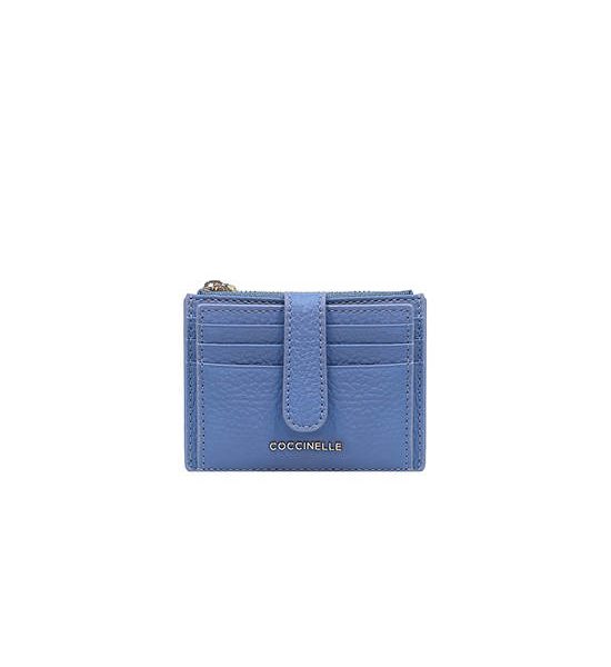 COCCINELLE WOMEN CARD HOLDER METALLIC AZUL. 100% оригинал