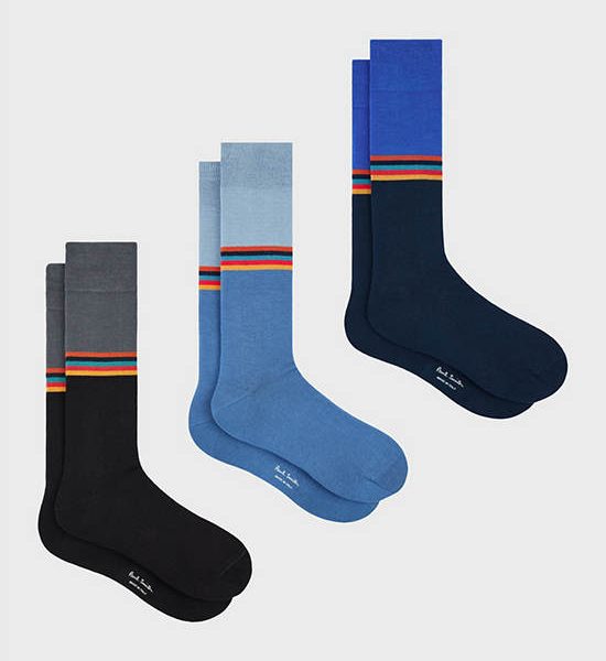 Paul Smith Socks Mens M1A-SOCK-P454-1A Multi Color (Pack 3). 100% оригинал