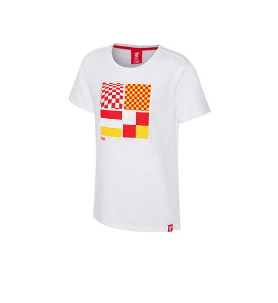 LIVERPOOL FOOTBALL CLUB Kids T-Shirt Check Graphic White - LF068AP006EJTH. 100% оригинал