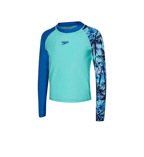 SPEEDO Boys Rashguard Printed Long Sleeve Blue - SP111SP300EFTH. 100% оригинал